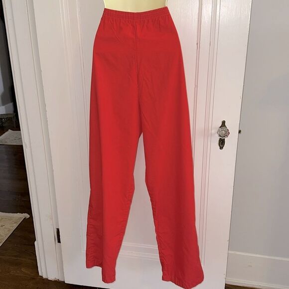 Vintage 70s Take 1 Red Polyester/Cotton Pull on Pants with Front Pockets - Picture 6 of 12
